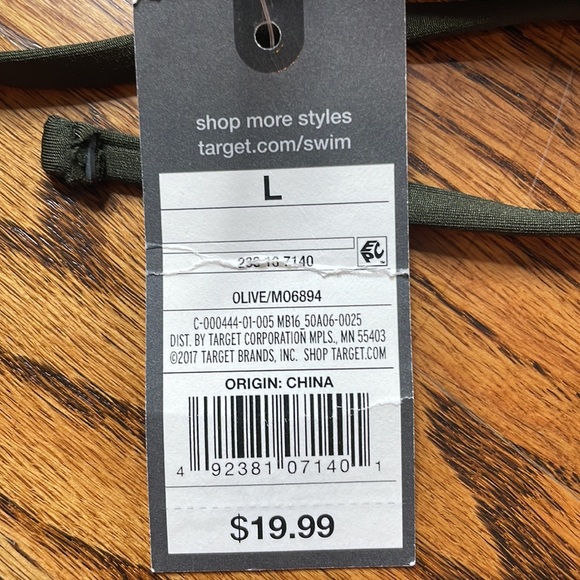 Green bikini top size L - Picture 3 of 5